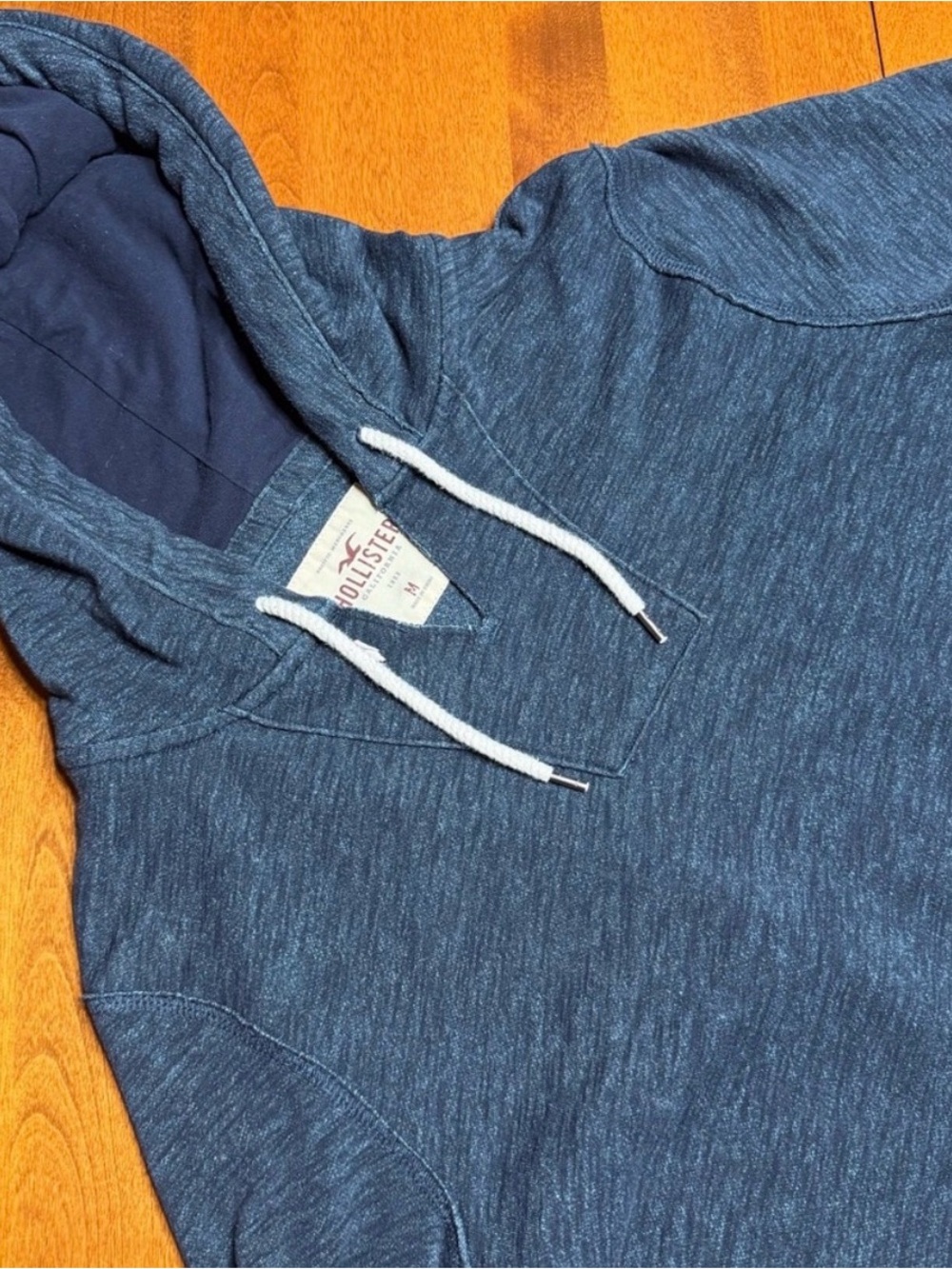 Hollister Dark Grey Heather Hooded Pullover Hoodie Men’s Medium